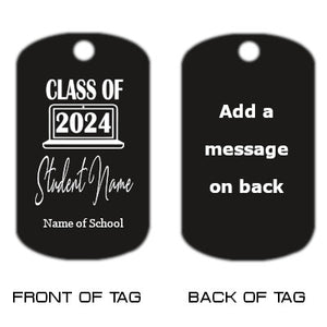 Class of 2024 Dog Tag Necklace
