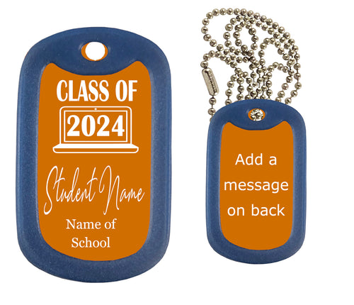 Class of 2024 Dog Tag Necklace