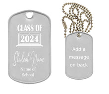 Load image into Gallery viewer, Class of 2024 Dog Tag Necklace