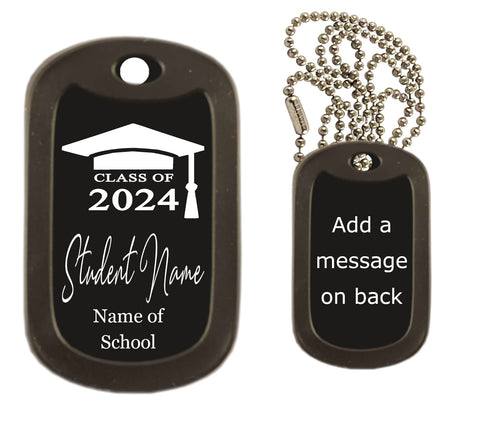 Class of 2024 Dog Tag Necklace