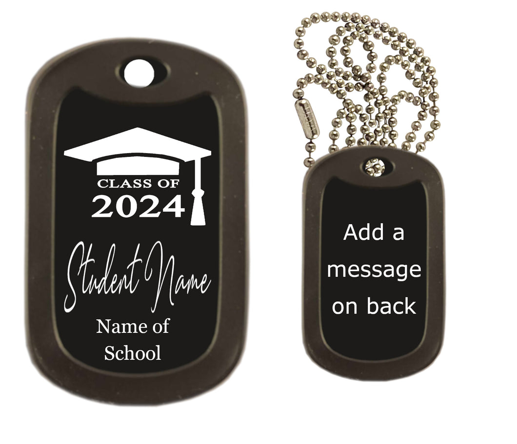 Class of 2024 Dog Tag Necklace