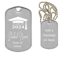 Load image into Gallery viewer, Class of 2024 Dog Tag Necklace