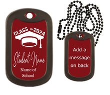 Load image into Gallery viewer, Class of 2024 Dog Tag Necklace