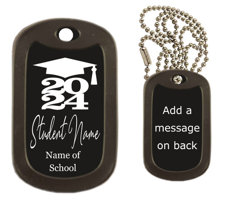Class of 2024 Dog Tag Necklace