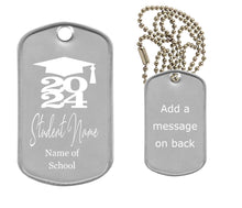 Load image into Gallery viewer, Class of 2024 Dog Tag Necklace