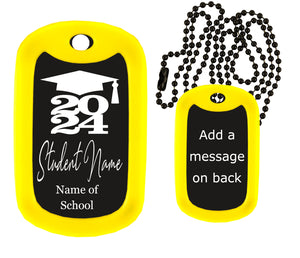 Class of 2024 Dog Tag Necklace