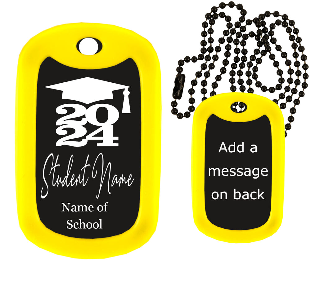Class of 2024 Dog Tag Necklace