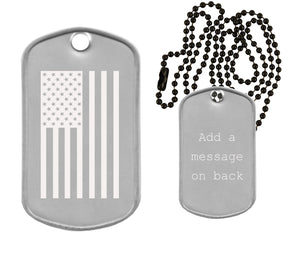 American Flag Dog Tag Necklace
