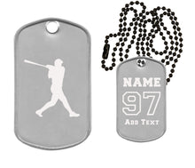 Load image into Gallery viewer, Baseball Dog Tag Necklace