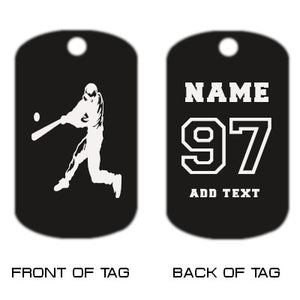 Baseball Dog Tag Necklace