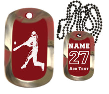 Load image into Gallery viewer, Baseball Dog Tag Necklace