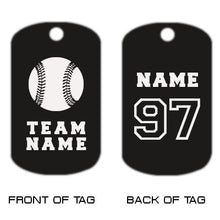 Load image into Gallery viewer, Baseball Dog Tag Necklace