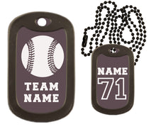 Load image into Gallery viewer, Baseball Dog Tag Necklace