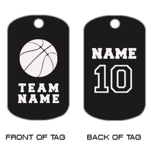Load image into Gallery viewer, Basketball Dog Tag Necklace