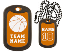 Load image into Gallery viewer, Basketball Dog Tag Necklace
