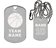 Load image into Gallery viewer, Basketball Dog Tag Necklace