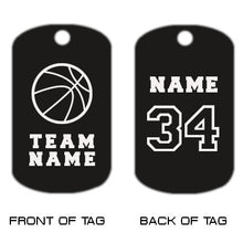 Load image into Gallery viewer, Basketball Dog Tag Necklace