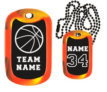 Load image into Gallery viewer, Basketball Dog Tag Necklace