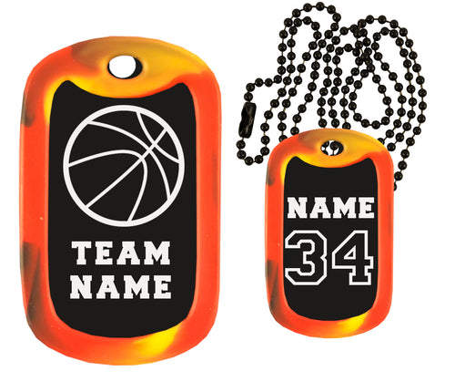 Basketball Dog Tag Necklace