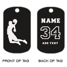 Load image into Gallery viewer, Basketball Dog Tag Necklace