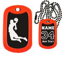 Load image into Gallery viewer, Basketball Dog Tag Necklace
