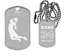 Load image into Gallery viewer, Basketball Dog Tag Necklace