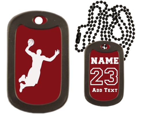 Basketball Dog Tag Necklace