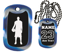 Load image into Gallery viewer, Basketball Dog Tag Necklace