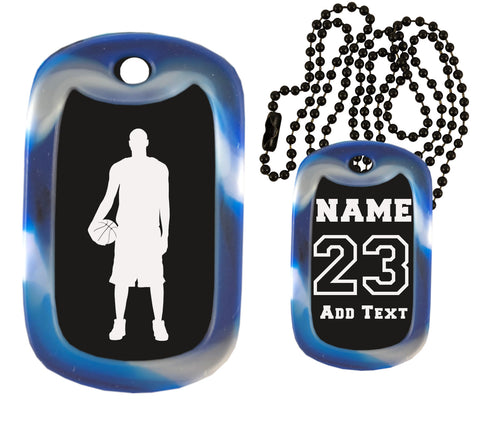 Basketball Dog Tag Necklace