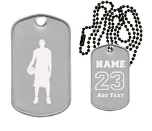 Load image into Gallery viewer, Basketball Dog Tag Necklace