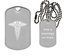 Load image into Gallery viewer, Caduceus Dog Tag Necklace