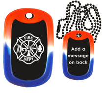 Load image into Gallery viewer, Firefighter Dog Tag Necklace