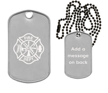 Load image into Gallery viewer, Firefighter Dog Tag Necklace