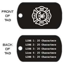 Load image into Gallery viewer, Firefighter Dog Tag Necklace Military Style