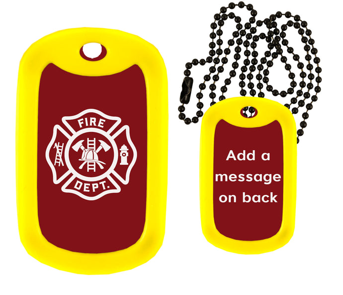 Firefighter Dog Tag Necklace