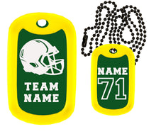 Load image into Gallery viewer, Football Dog Tag Necklace