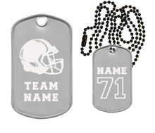 Load image into Gallery viewer, Football Dog Tag Necklace