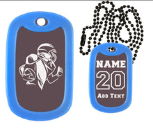 Load image into Gallery viewer, Football Dog Tag Necklace