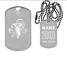 Load image into Gallery viewer, Football Dog Tag Necklace