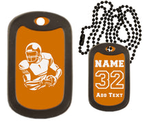 Load image into Gallery viewer, Football Dog Tag Necklace