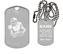 Load image into Gallery viewer, Football Dog Tag Necklace