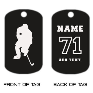 Hockey Dog Tag Necklace
