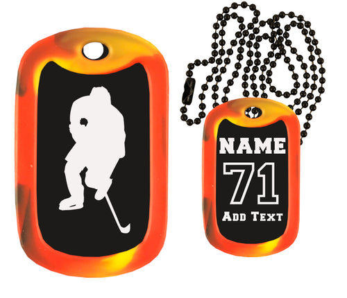 Hockey Dog Tag Necklace