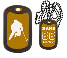 Load image into Gallery viewer, Hockey Dog Tag Necklace