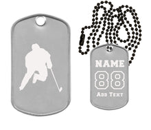 Load image into Gallery viewer, Hockey Dog Tag Necklace