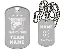 Load image into Gallery viewer, Hockey Dog Tag Necklace