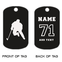 Load image into Gallery viewer, Hockey Dog Tag Necklace