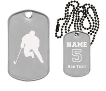 Load image into Gallery viewer, Hockey Dog Tag Necklace