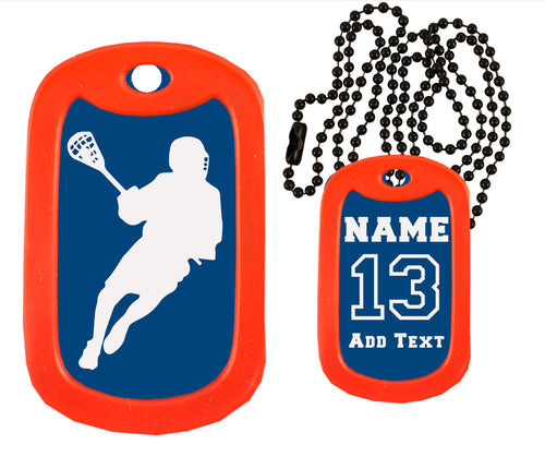 Lacrosse Dog Tag Necklace