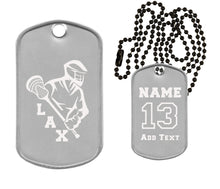 Load image into Gallery viewer, Lacrosse Dog Tag Necklace
